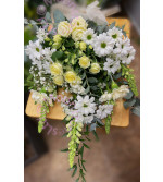 Cream and White Sheaf funerals Flowers